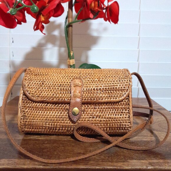 Mienloco Rattan shoulder bag, basket bag, handbag - Picture 1 of 8